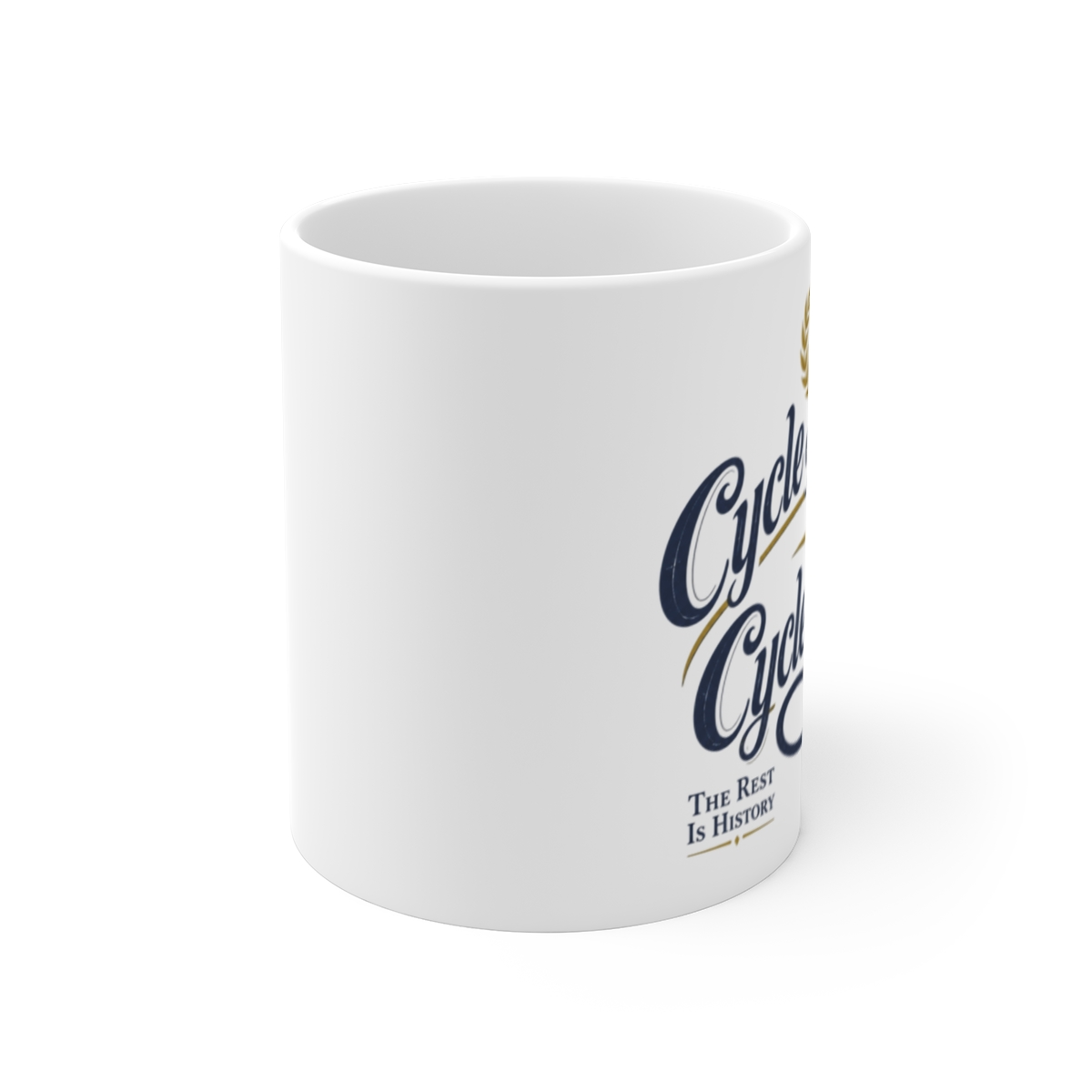 The Rest Is History "Cycle of Empires, Cycle of Stories" White Mug - alternate angle 1, merchandise