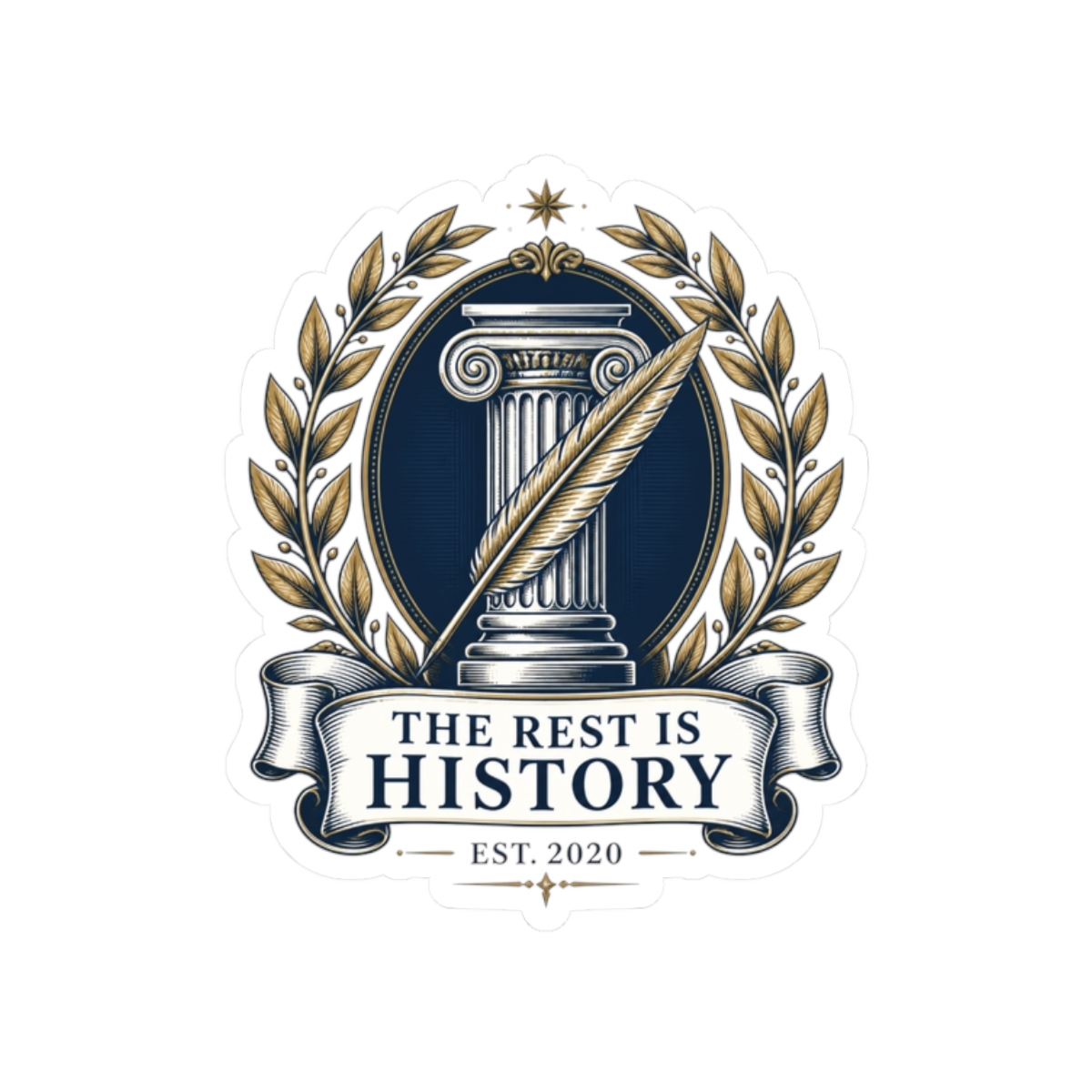 The Rest Is History "THE REST IS HISTORY – EST. 2020" Sticker - alternate angle 1, merchandise
